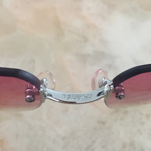 ❌SOLD❌ CHANEL pink rimless CC sunglasses 4017-D - Picture 5 of 8